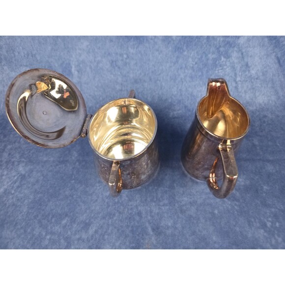 Cromargan Vintage Thick Gauge Silver Plated Sugar Milk Dish Set Made In Germany - Picture 6 of 10